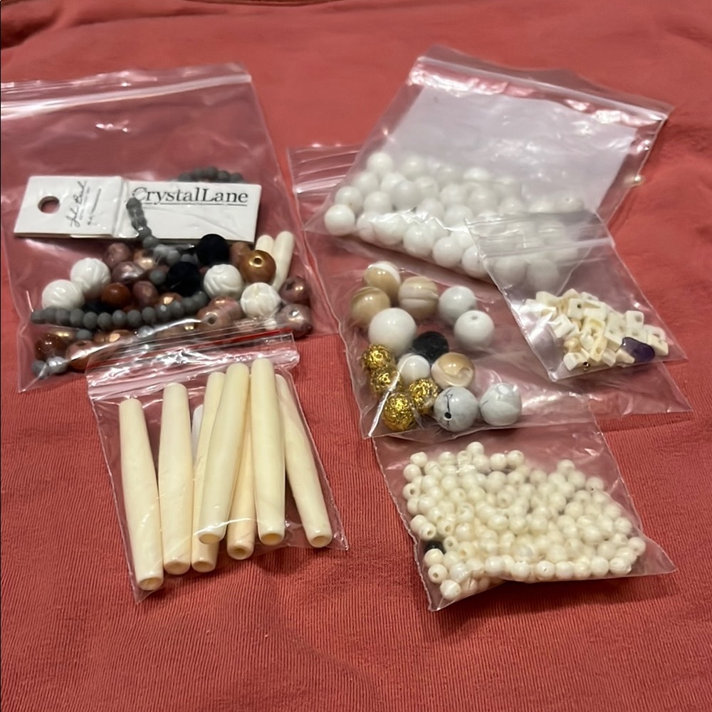 Bead Party Set - White, Gold, Cream